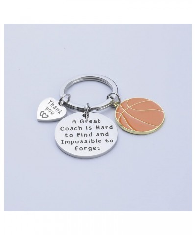 Basketball Gifts for Coach A Great Coach Is Hard To Find And Impossible To Forget Keychain Basketball Coach Gifts $9.53 Pendants