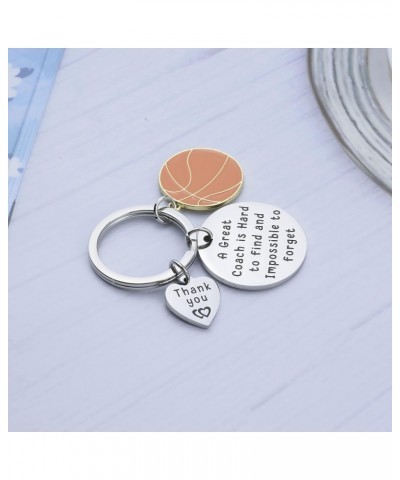 Basketball Gifts for Coach A Great Coach Is Hard To Find And Impossible To Forget Keychain Basketball Coach Gifts $9.53 Pendants