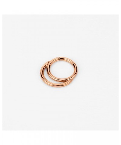 Surgical Steel Septum Jewelry Crescent Moon Septum Rings for Women 16g 8mm Plain Design, Rose Gold $8.84 Body Jewelry