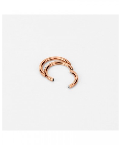 Surgical Steel Septum Jewelry Crescent Moon Septum Rings for Women 16g 8mm Plain Design, Rose Gold $8.84 Body Jewelry