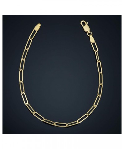 14k Yellow, White or Rose Gold 3.2 mm Paperclip Link Chain Bracelet for Women Yellow 7.5 inch $80.50 Bracelets