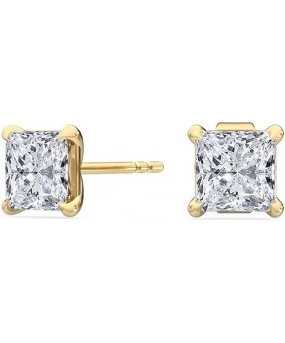 1-5 Carat (ctw) White Gold Asscher Cut LAB GROWN Diamond Solitaire Earrings (Color D-E Clarity VS1-VS2) Yellow Gold 1.5 carat...