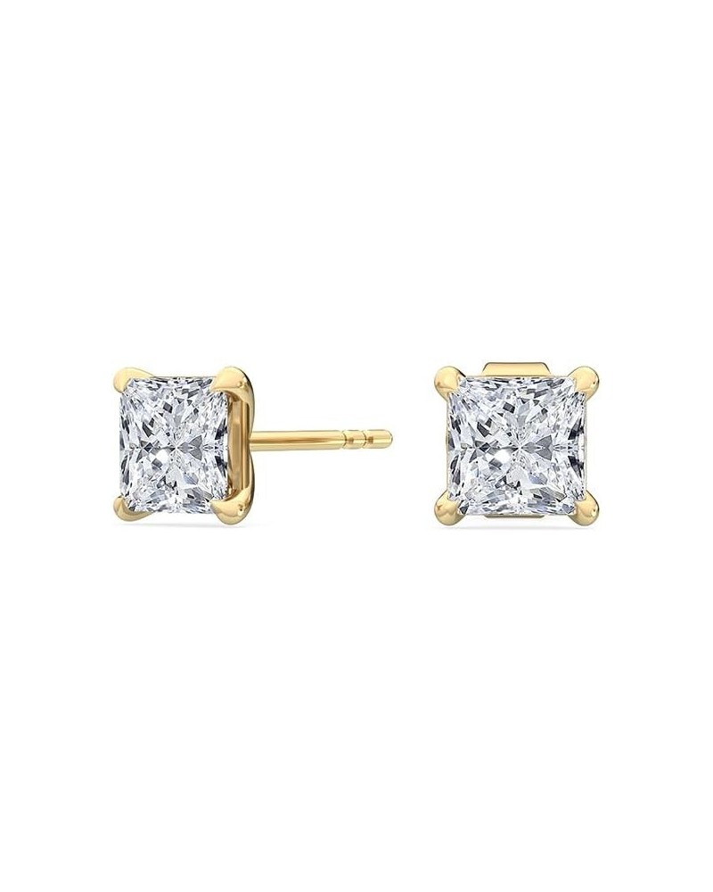 1-5 Carat (ctw) White Gold Asscher Cut LAB GROWN Diamond Solitaire Earrings (Color D-E Clarity VS1-VS2) Yellow Gold 1.5 carat...