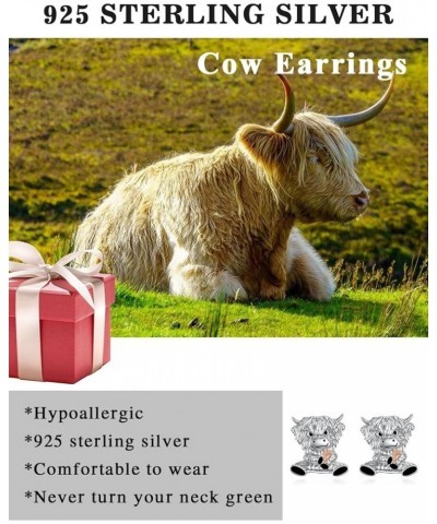 Sterling Silver Animals Stud Earrings for Women Horseshoe/Cow/Butterfly/Cat/Sloth/Koala/Axolotl/Hedgehog/Squirrel/Dragon/Labr...