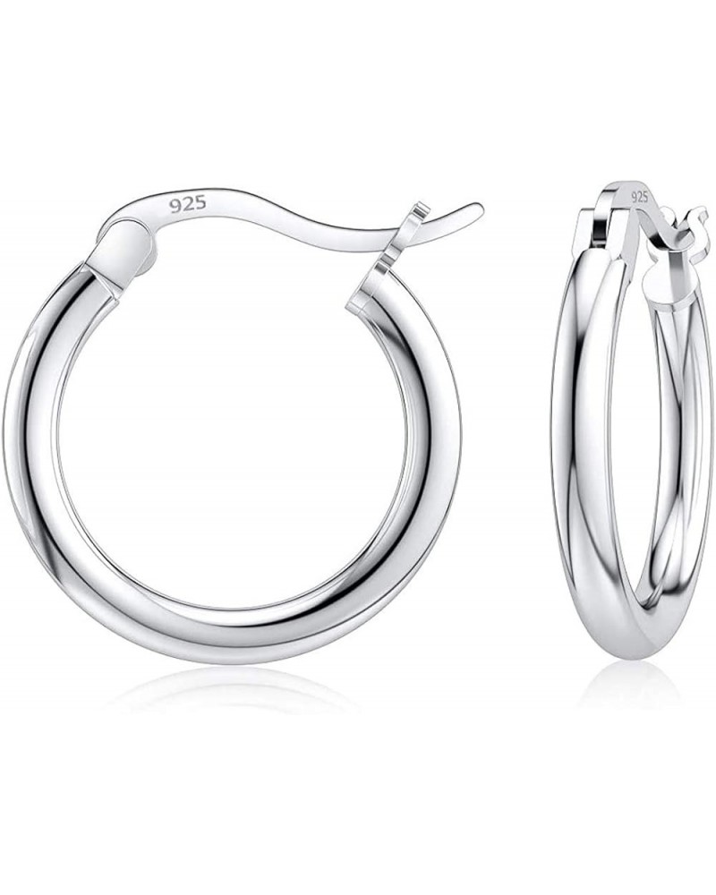 925 Sterling silver Round Hoop Earrings for Women, Girls & Men Comes in 10MM-25MM 15.0 Millimeters $8.61 Earrings