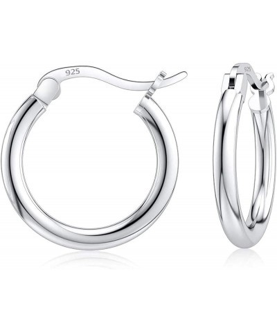 925 Sterling silver Round Hoop Earrings for Women, Girls & Men Comes in 10MM-25MM 15.0 Millimeters $8.61 Earrings