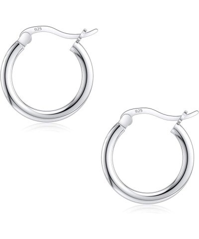 925 Sterling silver Round Hoop Earrings for Women, Girls & Men Comes in 10MM-25MM 15.0 Millimeters $8.61 Earrings