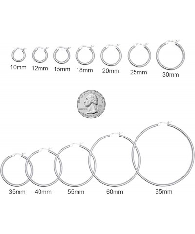 925 Sterling silver Round Hoop Earrings for Women, Girls & Men Comes in 10MM-25MM 15.0 Millimeters $8.61 Earrings