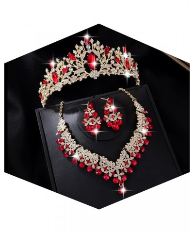 Baroque Queen Bride Crowns and Tiaras Black Crystal Vintage Crown Flower princess Wedding Bridal Headpiece TR24 Red $18.40 Je...