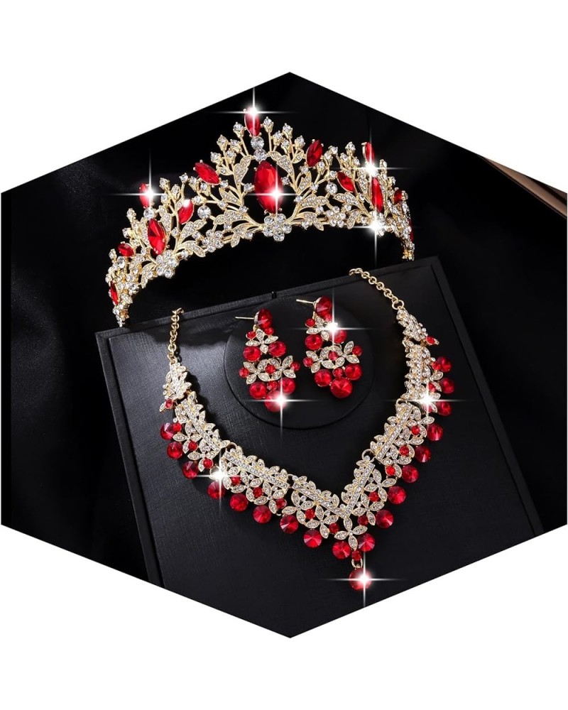 Baroque Queen Bride Crowns and Tiaras Black Crystal Vintage Crown Flower princess Wedding Bridal Headpiece TR24 Red $18.40 Je...