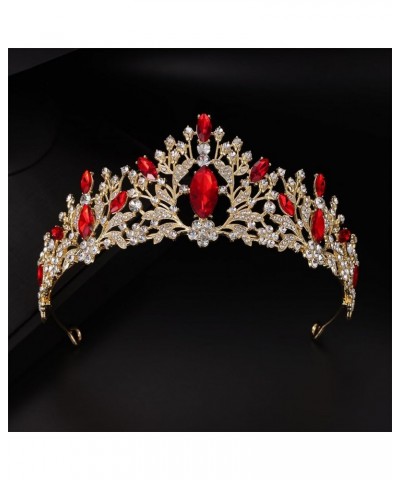 Baroque Queen Bride Crowns and Tiaras Black Crystal Vintage Crown Flower princess Wedding Bridal Headpiece TR24 Red $18.40 Je...