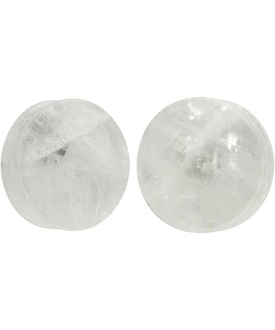 Pair of Cloudy Quartz Stone Double Flare Plugs (STN-649) 00g (10mm) $10.79 Body Jewelry