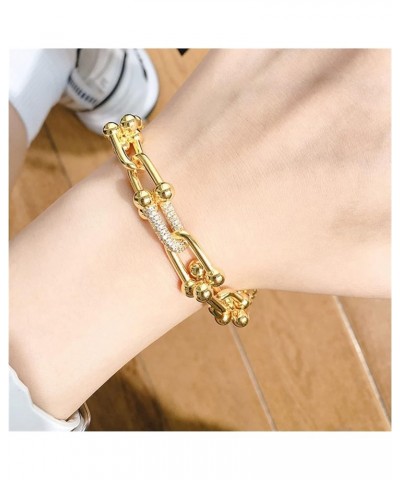 Popular New Women Bracelet Stainless Steel Luxury Jewelry Punk Zircon Gift Chain bracelets Big size rose $16.95 Bracelets