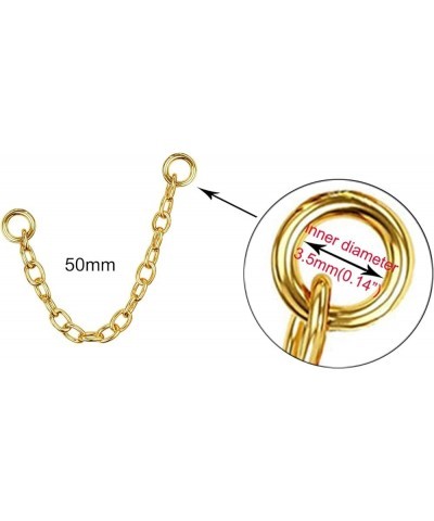 4Pcs Gold Earrings Connector Chains Set for Women, Convertible Dangle Chain for Double Piercings 50mm style B $9.51 Earrings