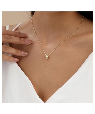 Bubble Initial Necklaces Dainty Gold Letter Necklace 14K Gold Plated Cute Name Choker Necklaces for Women Trendy Gold Persona...