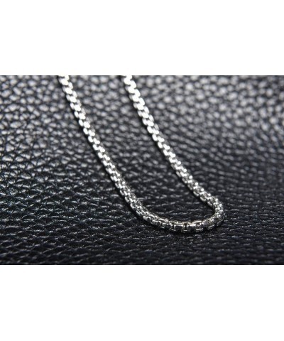 Unisex Solid Italian 2.5mm Round Box Chain in Sterling Silver 22 $29.90 Necklaces