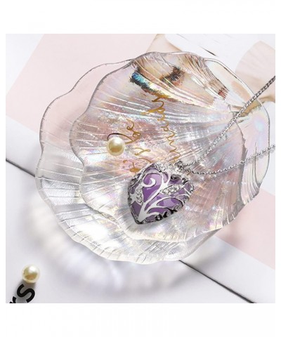 Glow in Dark Women Necklace Hollow Out Heart Crystal Pendant Luminous Chocker Necklace $7.19 Necklaces