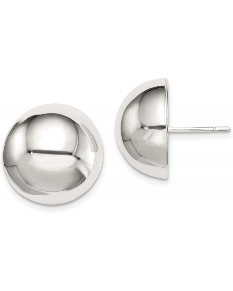 Sterling Silver Half Ball Earrings Jewelry 18mm $18.86 Earrings