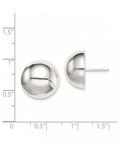 Sterling Silver Half Ball Earrings Jewelry 18mm $18.86 Earrings