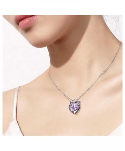 Glow in Dark Women Necklace Hollow Out Heart Crystal Pendant Luminous Chocker Necklace $7.19 Necklaces