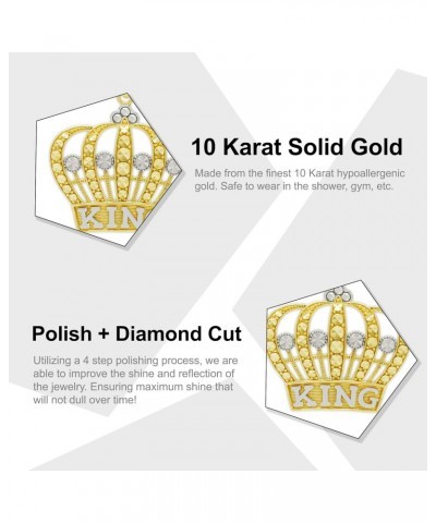 Charm America - Gold King's Crown Charm - 10 Karat Solid Gold $52.95 Pendants