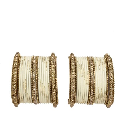 SANARA Indian Bollywood Unique Designer Bollywood Bangle set With Exclusive Kada made 42 pcs bangles Cream 2.6 Inches $18.56 ...