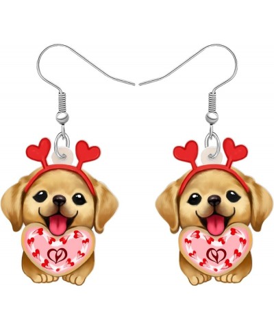 Cute Acrylic Dog Earrings Labrador Retriever Dangling Jewelry for Women Teens Girls Dog Lovers Gifts Labrador A $6.62 Earrings