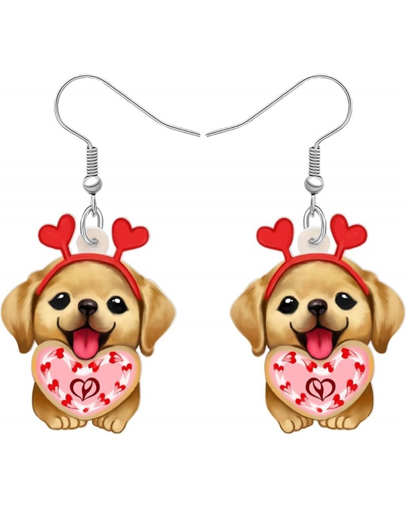 Cute Acrylic Dog Earrings Labrador Retriever Dangling Jewelry for Women Teens Girls Dog Lovers Gifts Labrador A $6.62 Earrings