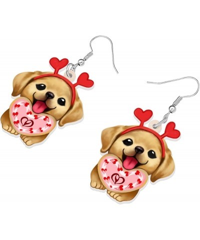 Cute Acrylic Dog Earrings Labrador Retriever Dangling Jewelry for Women Teens Girls Dog Lovers Gifts Labrador A $6.62 Earrings