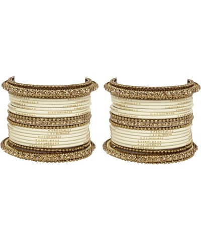 SANARA Indian Bollywood Unique Designer Bollywood Bangle set With Exclusive Kada made 42 pcs bangles Cream 2.6 Inches $18.56 ...