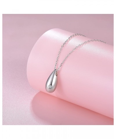 925 Sterling Silver Cremation Jewelry for Ashes Teardrop Keepsake Urn Pendant Necklace Memorial Jewelry for Women Gift $24.35...