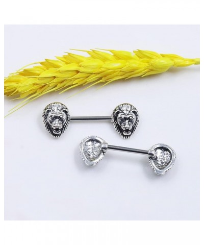 14G Heart,Bat Nipple Rings 316L Stainless Steel Heart Nipple Barbells Body Piercing Jewelry for Women Men Color E $10.07 Body...