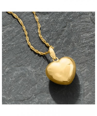 Italian 18kt Gold Over Sterling Puffed Heart Pendant Necklace $41.36 Necklaces