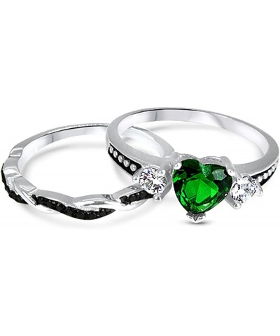 His Hers Weddings Unique TRIO Bridal Set for Her Wedding Band for Him Her 8 - His 13 $51.29 Sets