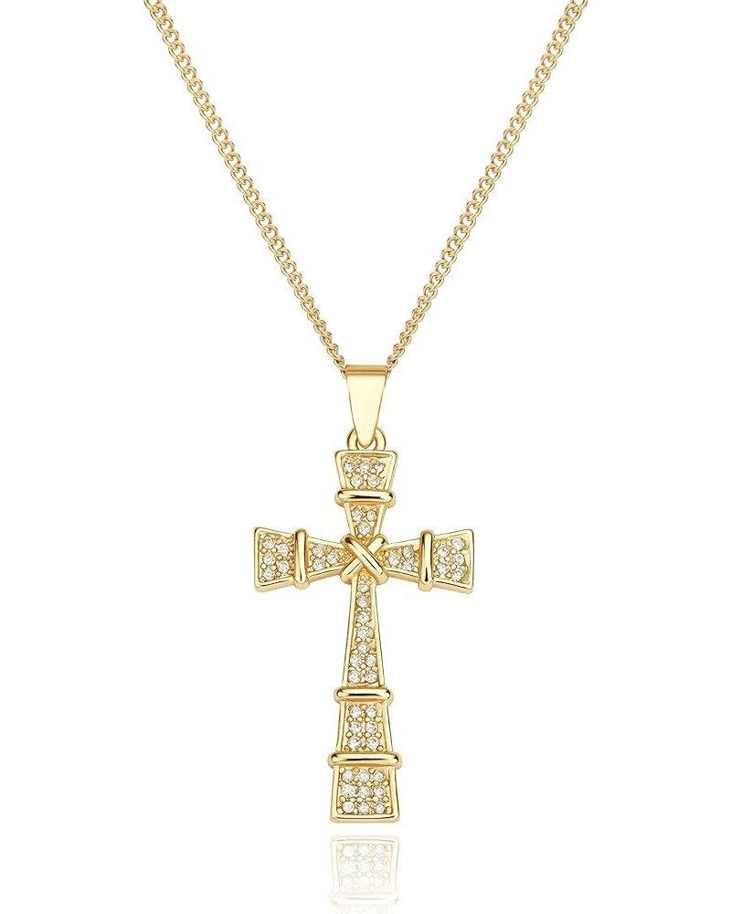 Cross Necklace for Women 18K Gold Plated Cross Pendant Choker Necklace for teen girls Wish02-Gold $9.50 Necklaces