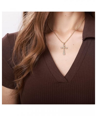 Cross Necklace for Women 18K Gold Plated Cross Pendant Choker Necklace for teen girls Wish02-Gold $9.50 Necklaces