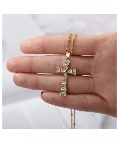 Cross Necklace for Women 18K Gold Plated Cross Pendant Choker Necklace for teen girls Wish02-Gold $9.50 Necklaces