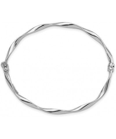 Sterling Silver Twisted Hinged Bangle Bracelet $37.08 Bracelets