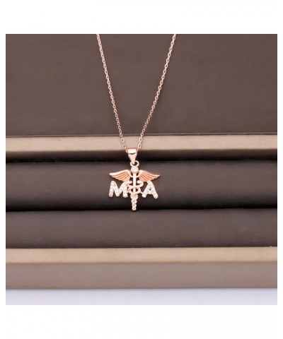 MA Medical Assistant Gift MA Caduceus Angel Necklace Medical Graduation Gift MA Student Gift MA N RG $9.45 Necklaces