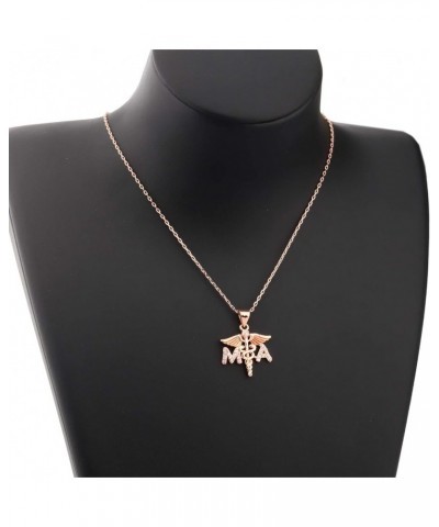 MA Medical Assistant Gift MA Caduceus Angel Necklace Medical Graduation Gift MA Student Gift MA N RG $9.45 Necklaces