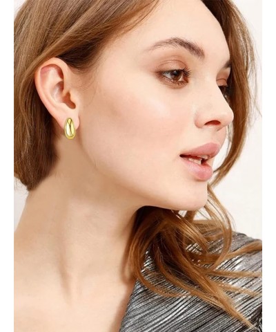 Chunky Hoop Earrings for Women Thick Lightweight Hollow Earrings Gold Chunky Earrings Jewelry for Teen Girls… EAR1 $5.82 Earr...