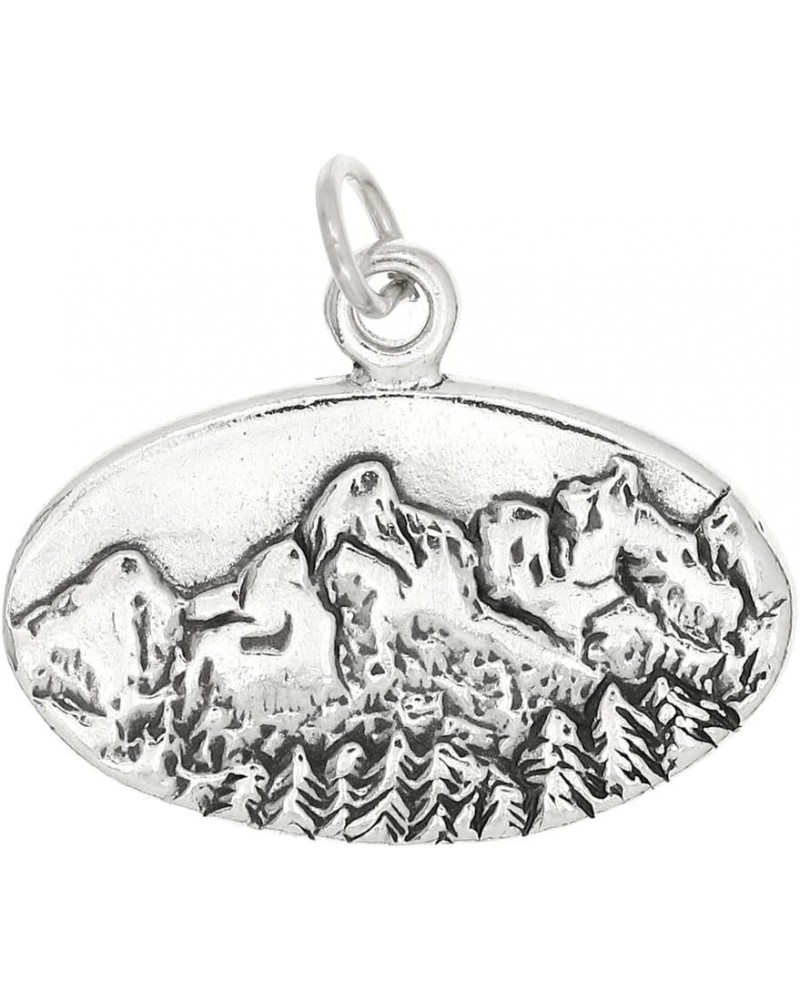 Sterling Silver Oxidized Wyoming Grand Teton National Park Charm $15.93 Bracelets