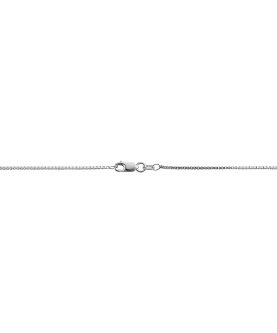 14k White Gold Box Chain Pendant Necklace for Women (0.6mm, 0.7mm, 0.8mm or 1mm/ lengths from 13 to 30 inches) 30 inch 1.0 mm...