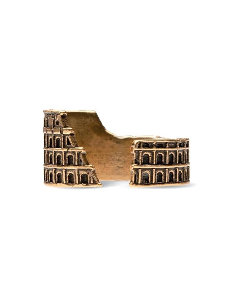 Roman Colosseum Ring - Antiqued Gold Plated- Adjustable $9.88 Rings