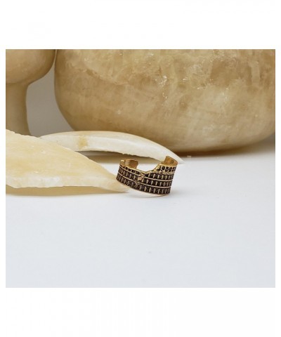 Roman Colosseum Ring - Antiqued Gold Plated- Adjustable $9.88 Rings