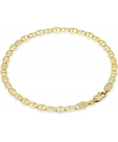 14k Yellow Gold Solid 5mm Anchor Mariner Link Chain Bracelet, Mens Womens Jewelry 7" 7.5" 8" 8.5" 9 Yellow 8 $143.31 Bracelets