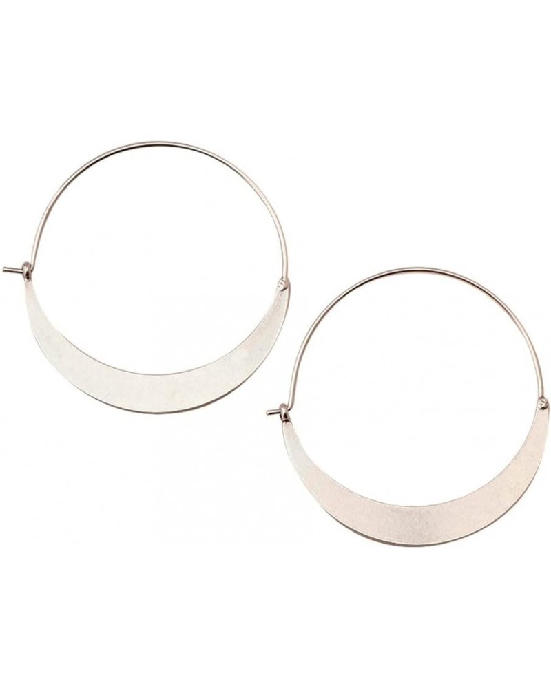 Refined Earring Collection - Crescent Hoop/Sterling Silver $12.47 Earrings