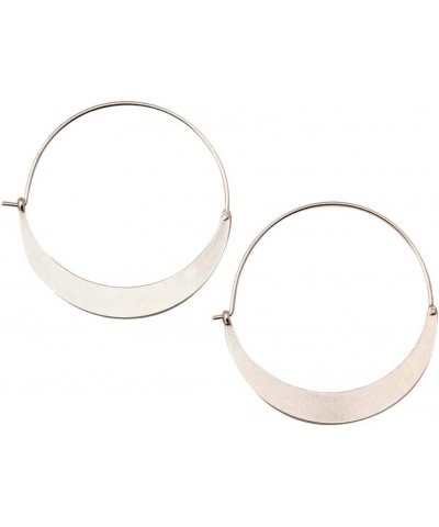 Refined Earring Collection - Crescent Hoop/Sterling Silver $12.47 Earrings