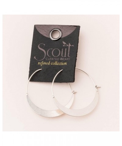 Refined Earring Collection - Crescent Hoop/Sterling Silver $12.47 Earrings