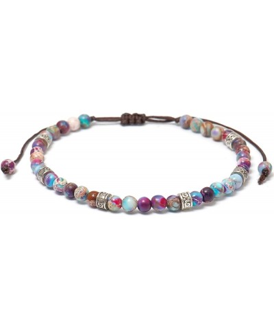 Beaded Bracelets for Women Adjustable Handmade String Bracelet Colorful Stone Strand Bracelet Color $7.83 Bracelets